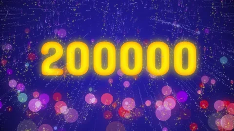 200k Counter. Video introduction for the reaching 200000 subscribers. Stock Footage 131614548