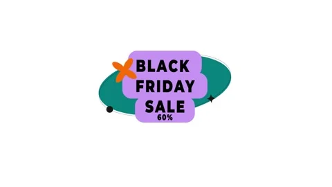 201 Animation Text Label Banner Black Friday Sale 60 Vidéo 301560032