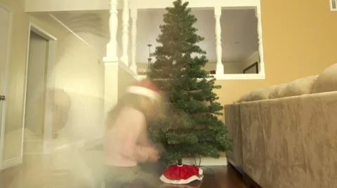 201 Christmas Tree Assembly Timelapse Stock Footage 10564109