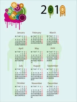 2010 calendar Stock Illustration