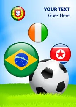 2010 Group G World Cup Stock Illustration