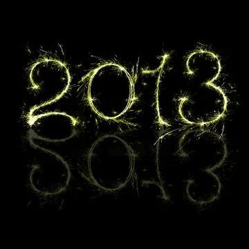 2010 red writing in dark background Stock Photos
