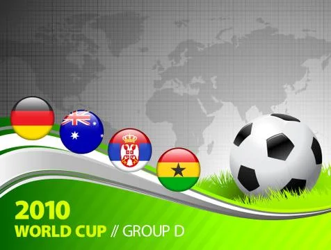 2010 World Cup Group D Illustrazione stock