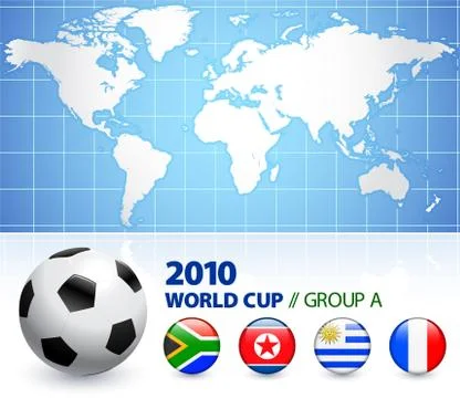 2010 World Cup Group A Stock Illustration