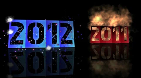 2011 to 2012 (new year) Stock Footage 8833115