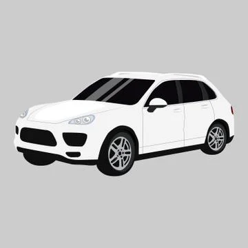 2011, BMW M3 Sedan vector icon on a grey background. Suv illustration isolated Stock Illustration
