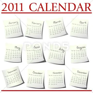 2011 Calendar: Royalty Free Illustration #35595890 | Pond5