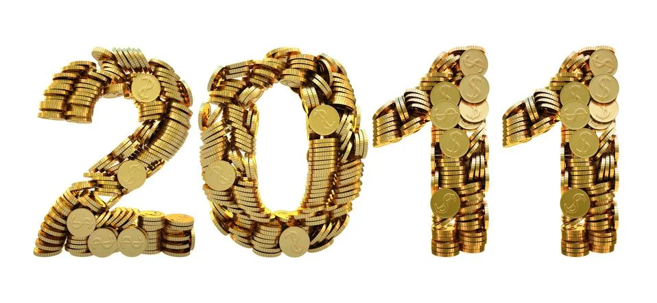 2011 coins Illustrazione stock