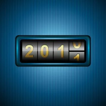 2011 in combination lock Illustrazione stock