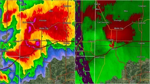 2011 Joplin MO Tornado Doppler Radar Stock Illustration