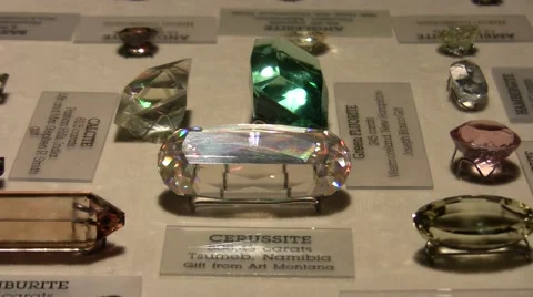 2011 LANHM Gem Vault display ease out V09527 Stock Footage 47599461