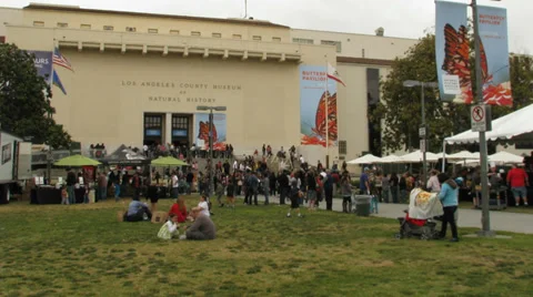 2011 LANHM insect fair timelapse building and crowds Stock Footage 36969848