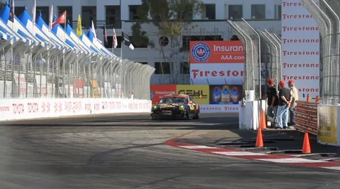 2011 LONG BEACH GRAND PRIX - LBGP ALMS TURN 9 CLIP 12 1080P 24F Video stock 4021171