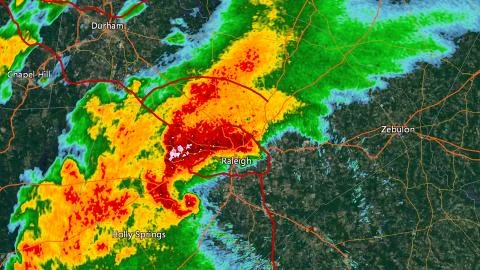 2011 Raleigh NC Tornado Doppler Radar Stock Illustration