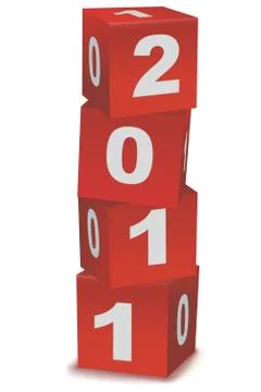 2011 text in blocks Stock Illustration