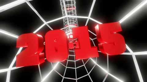 2012 - 2023 3D text animation on a futuristic network background Vidéo 222985851