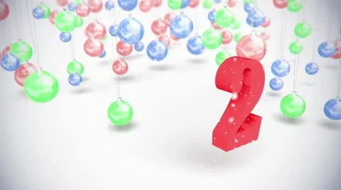 2012 on background sphereToys Stock Footage 8992543