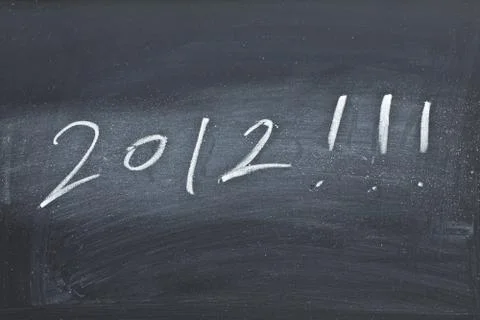2012 on black board Stock Photos