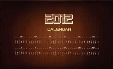 2012 calendar Stock Illustration