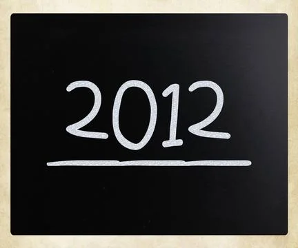 2012 on class chalkboard 2012 on class chalkboard Copyright: xZoonar.com/V... 스톡 사진
