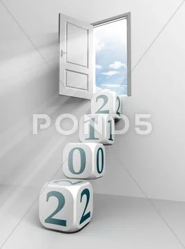 2012 cube ladder Stock Illustration