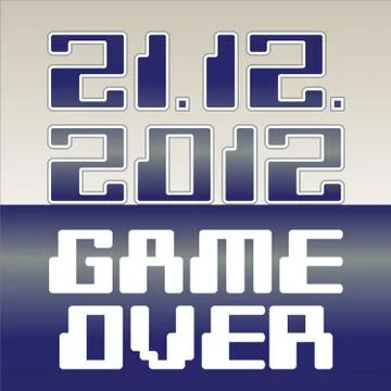 2012 date of apocalypse- game over - illustration Stock Illustration