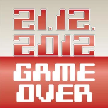 2012 date of apocalypse- game over - illustration Stock Illustration