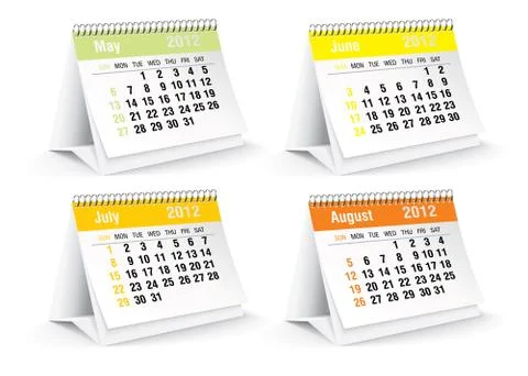 2012 desk calendar Stock Illustration