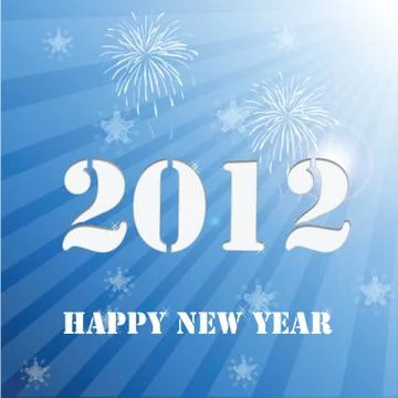 2012 happy new year background Stock Illustration