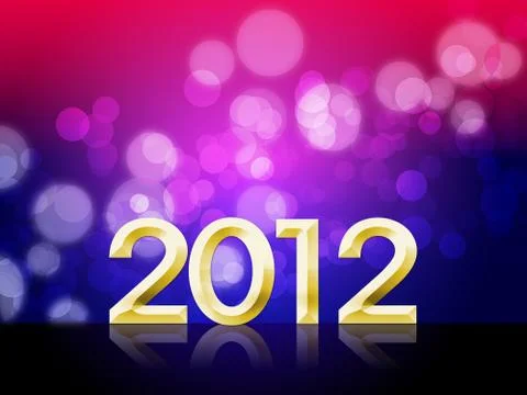 2012 happy new year background Stock Illustration
