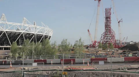 2012 London Olympic Stadium Stock Footage 6732166