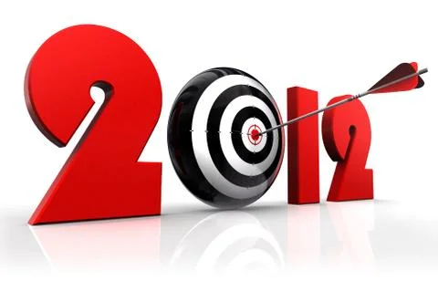 2012 new year and conceptual target Stock Illustration