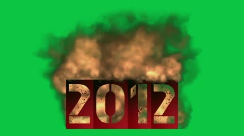 2012 new year (greenscreen) Stock Footage 8832586
