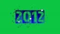 2012 new year (greenscreen) HD Footage