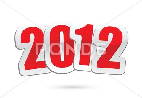 2012 new year greetings Stock Illustration