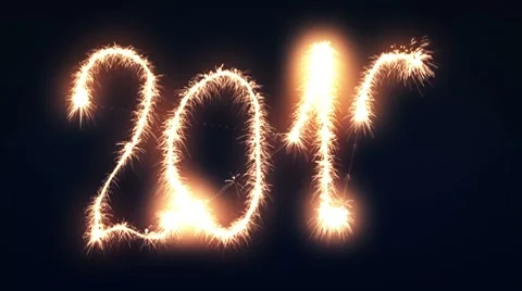 2012 New Year Sparkler Video stock 8944891