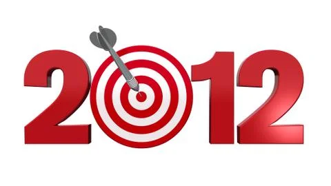 2012 new year target Stock Illustration