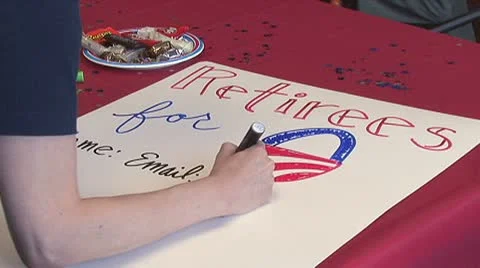 2012 Obama Election Campaign Office Stock Footage