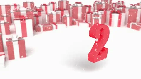 2012 on a presents background Stock Footage 8992511