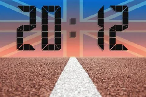 2012 racetrack countdown timer 写真素材