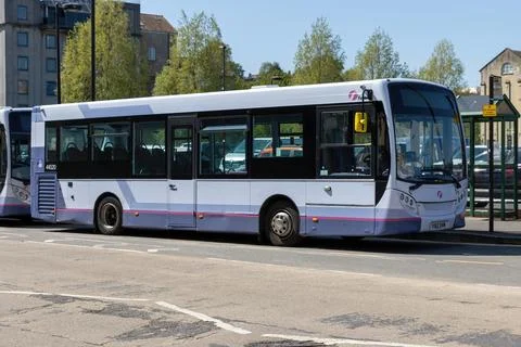 A 2012 Single Decker First Bus. Foto stock