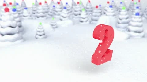 2012 snow forest background Stock Footage 8992571