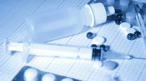 2012.02.25 3151 mecidal background blue Stock Footage 12008529