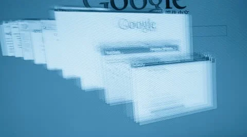 2012.03.26 web site google blue Stock Footage