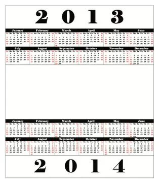 2013 -2014 Stock Illustration