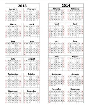 2013 2014 Stock Illustration