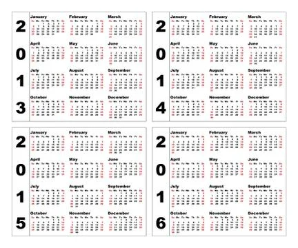 2013-2016 Stock Illustration