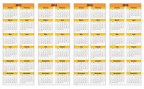 2013-2016 Stock Illustration