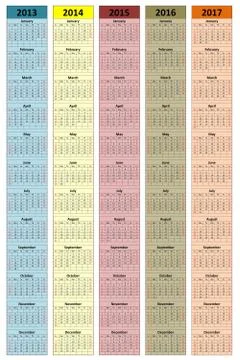 2013 -2017 Stock Illustration