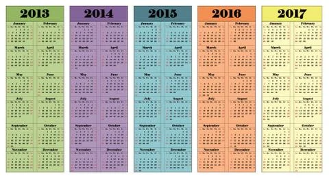 2013-2017 Stock Illustration